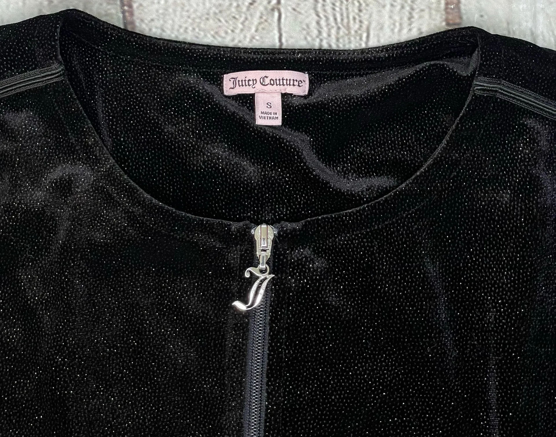 Black Sparkle Tracksuit Jacket - Image 10