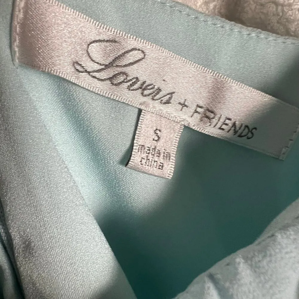 Lovers + Friends Seabrook Mist Blue Sleeveless Tie Shoulder Mini Dress Size S - Image 10