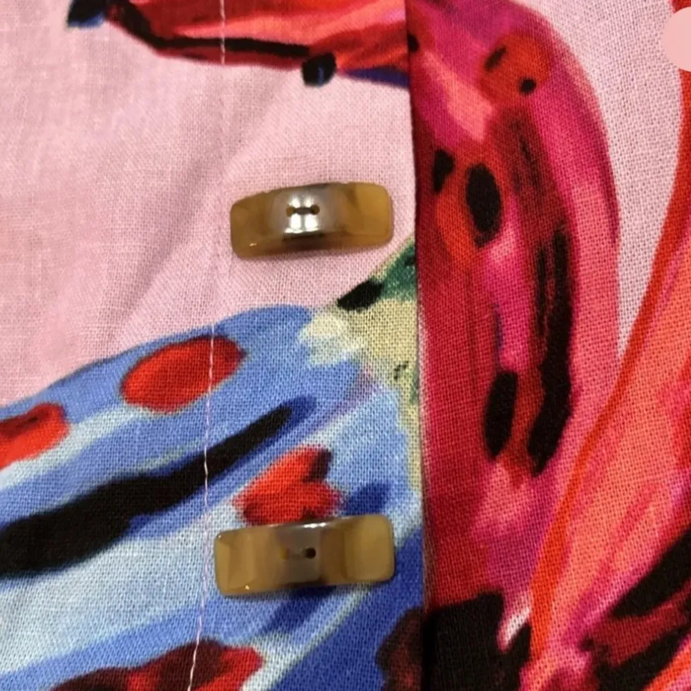 NWT House Of Harlow Banana Print Linen Blend Romper Size XS - Image 6