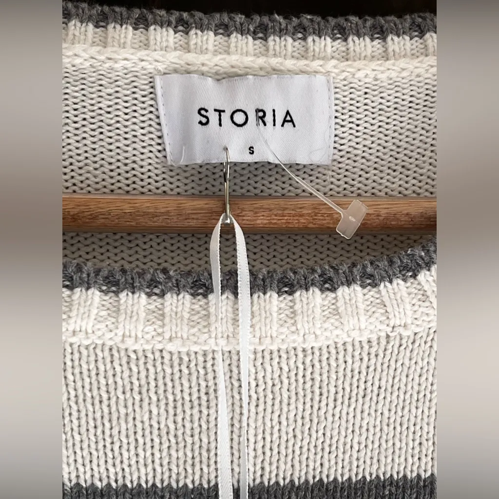 STORIA Ruffle Shoulder Sweater NWT - Image 6