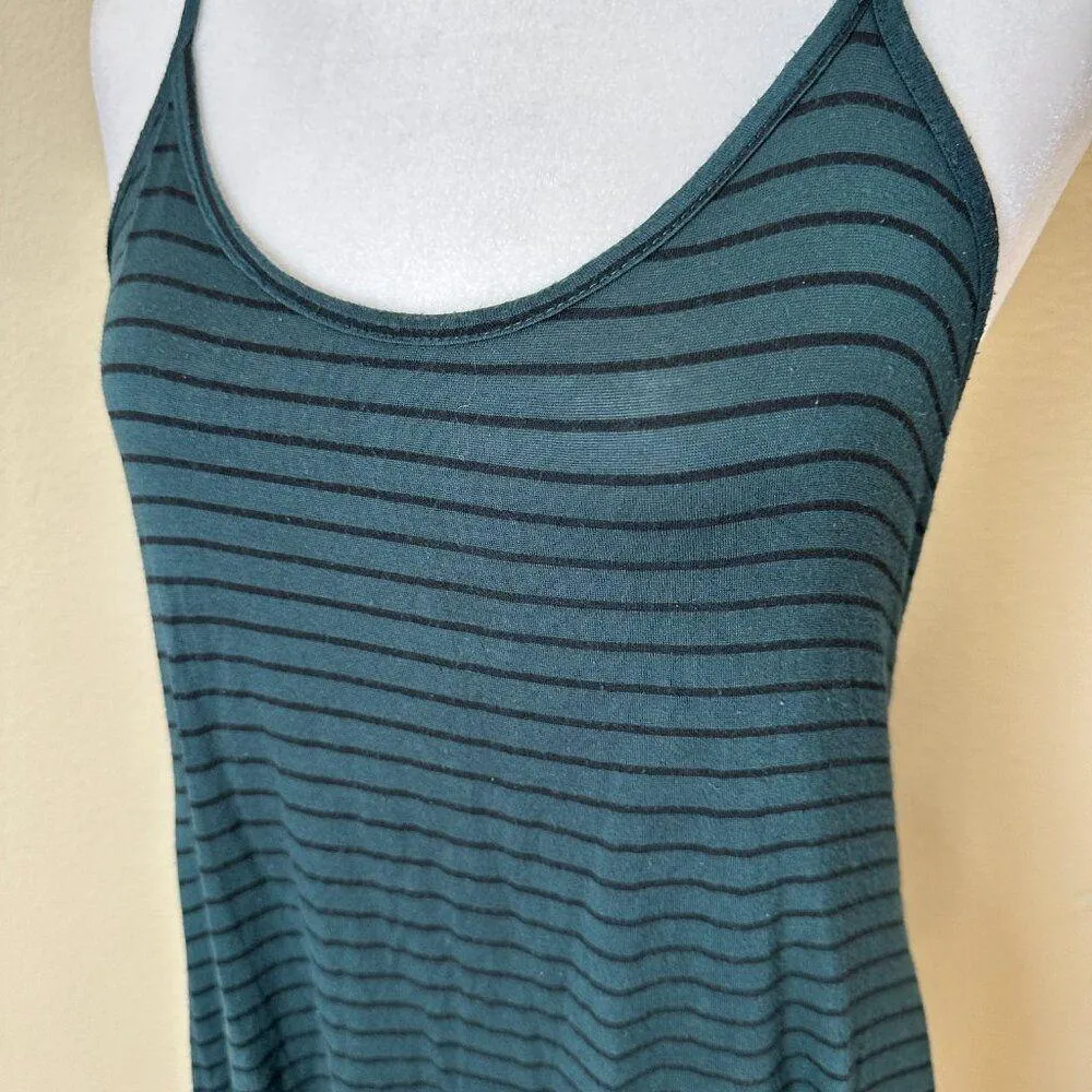 FOREVER 21 Strappy Stripe Knit Stretch Tank Sun Dress Size Small - Image 3