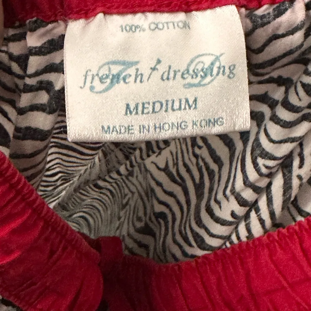 Vintage Zebra Print Color Block Cotton Lounge Pants Sz M White Size M - Image 4