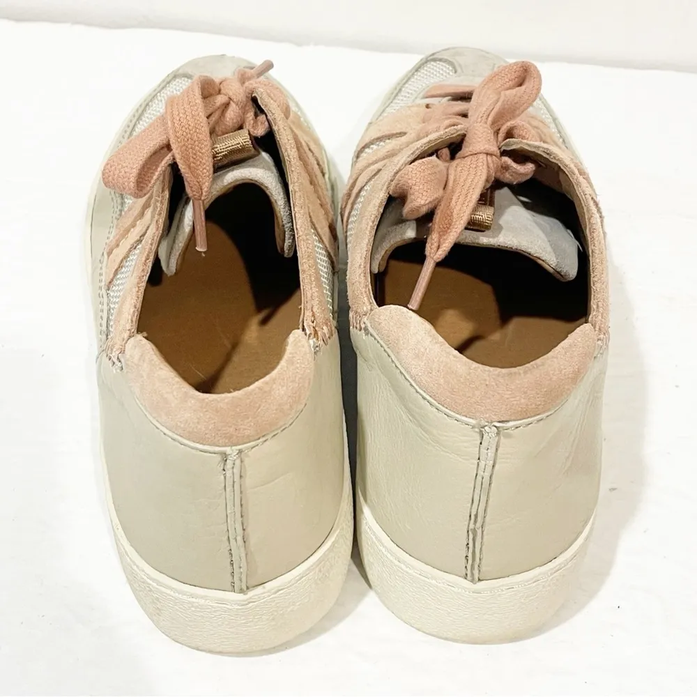 Frye Size 7M Webster Overlay Women's Sneakers Beige Comfort Lace Up Shoes - Image 4