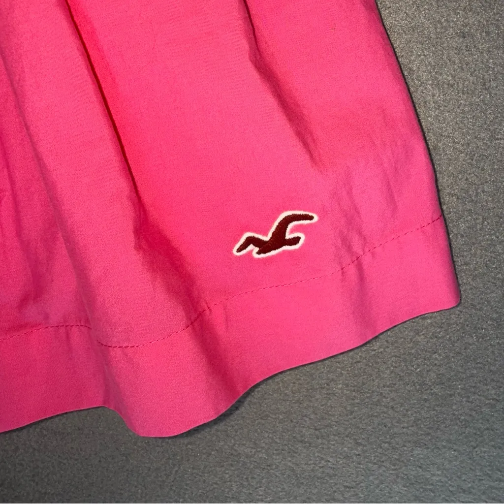 Hollister Pink Strapless Dress Y2K Black Bow elastic bandeau top lined skirt‎ M - Image 6
