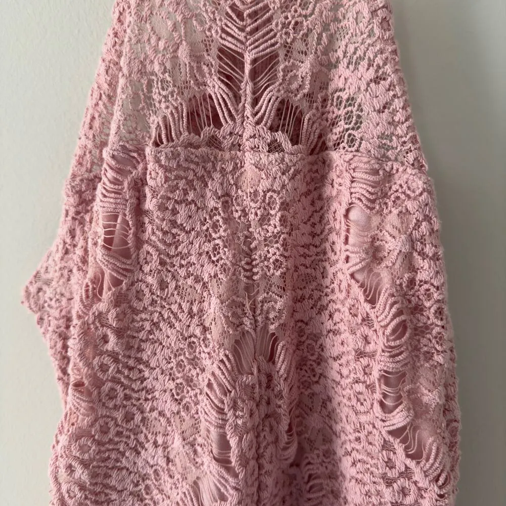 Free People Intimately She's Got It Lace Dress Pink spaghetti strap cotton blend - Image 4