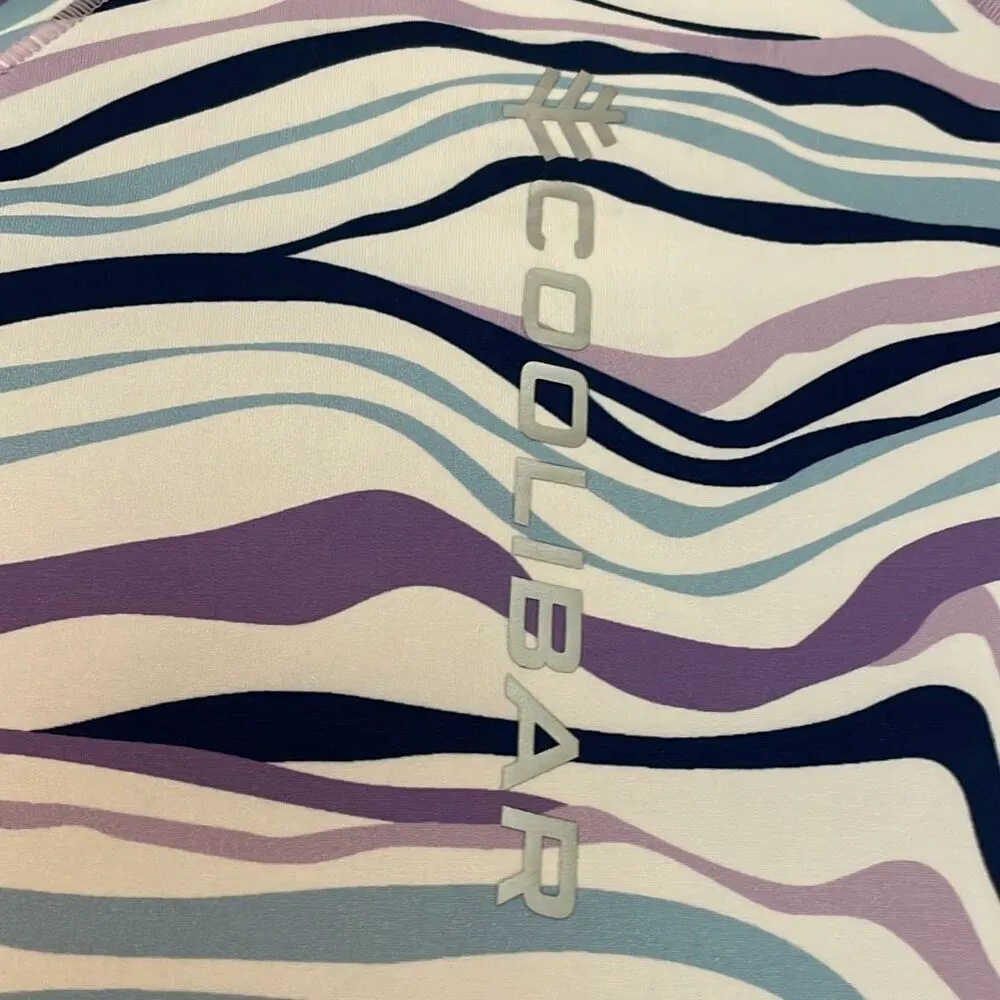 Coolibar UPF 50 patterned geode long sleeve top Small Blue - Image 9