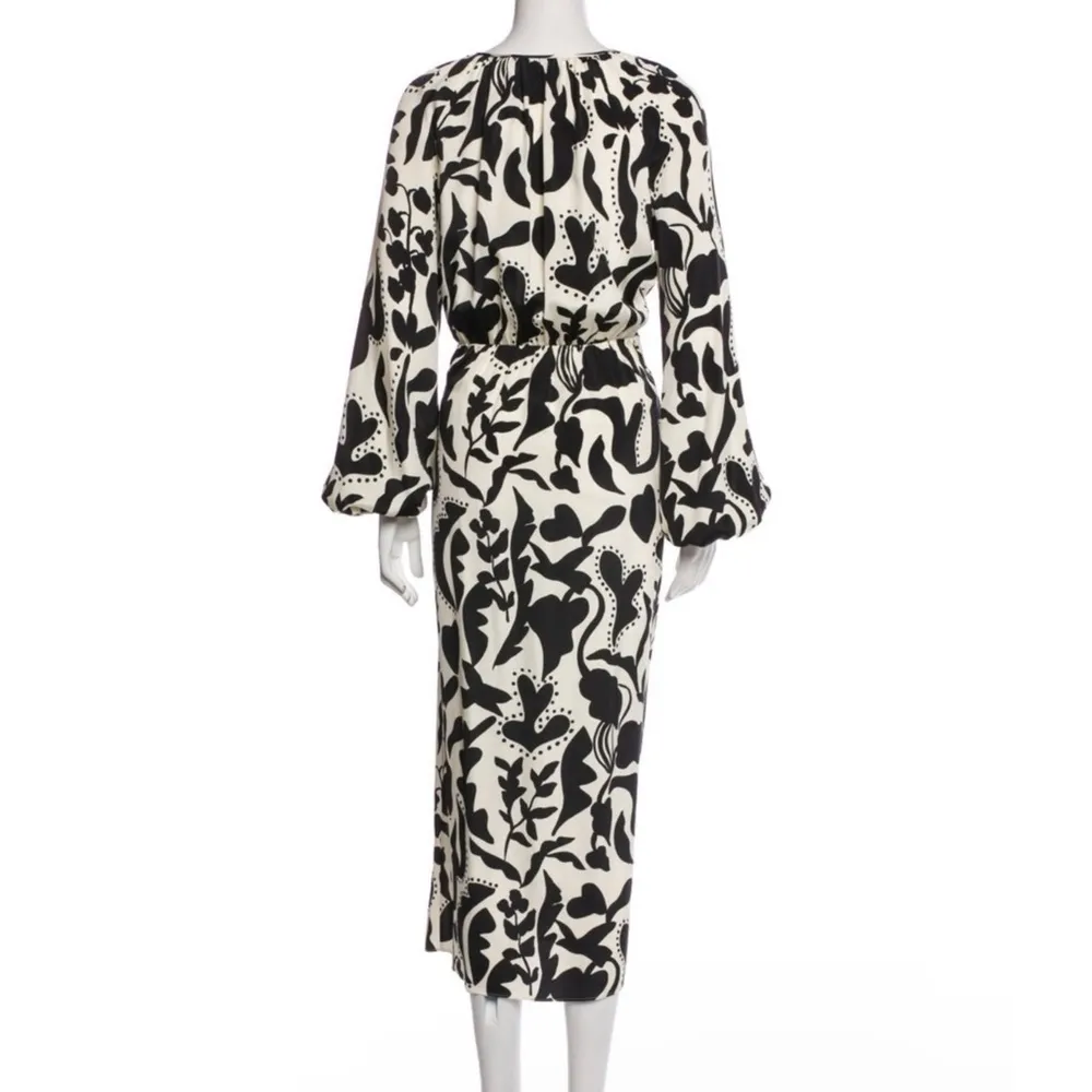 La Ligne silk imogen midi dress NEW Black Size L - Image 3