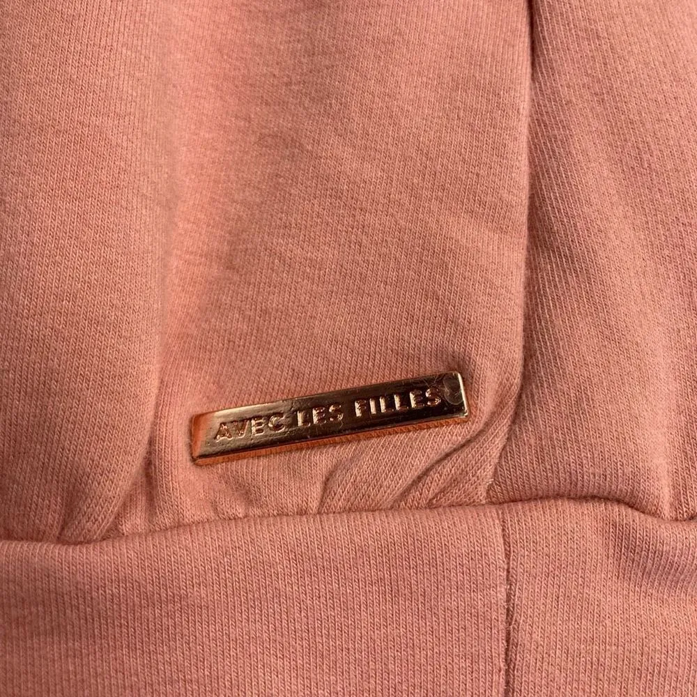 Avec Les Filles  Women’s Hooded Cut-Out Peach Sweatshirt Size Medium‎ - Image 7