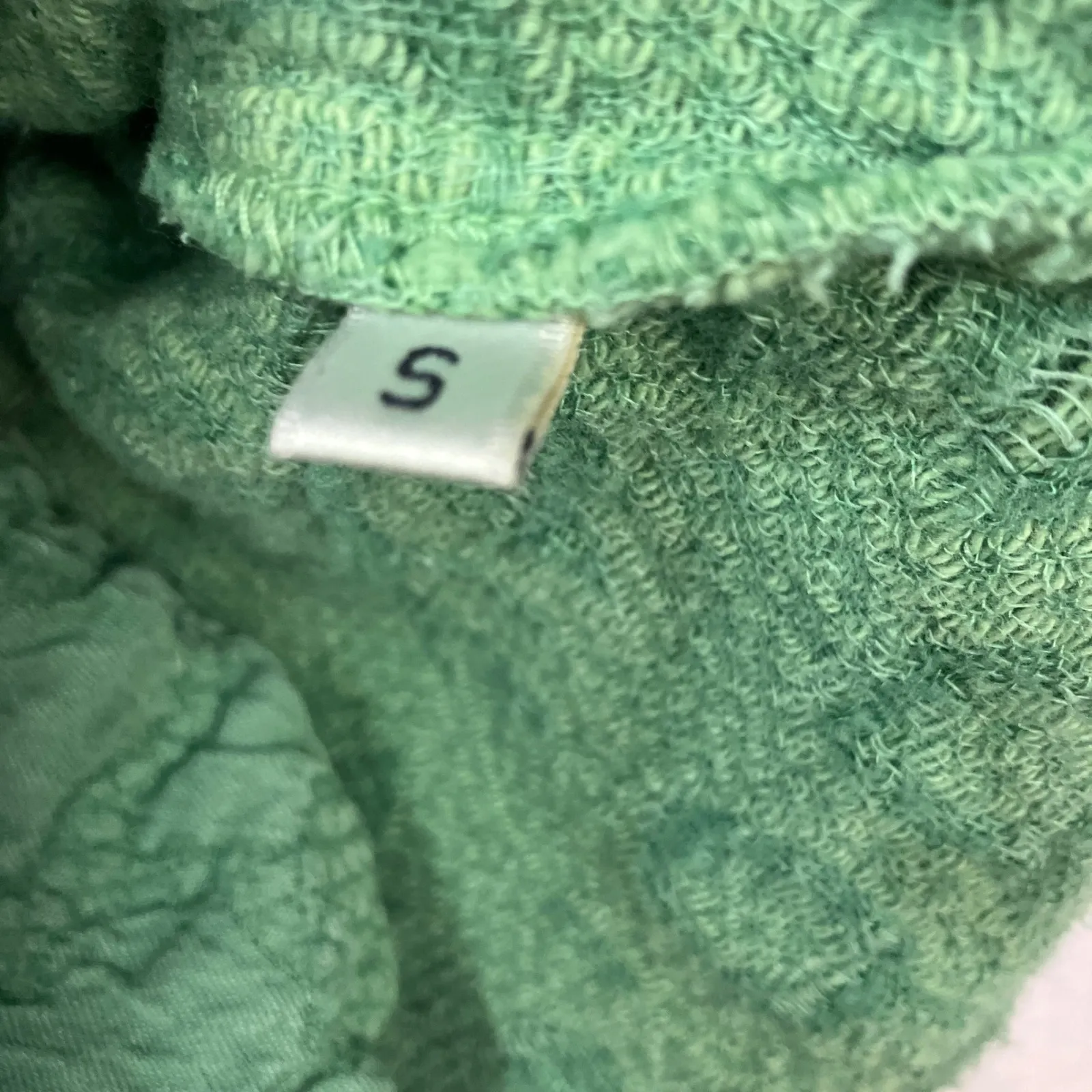 Soft Surroundings Textured Floral Button Front Jacket Green Small USA‎ Made - Image 7