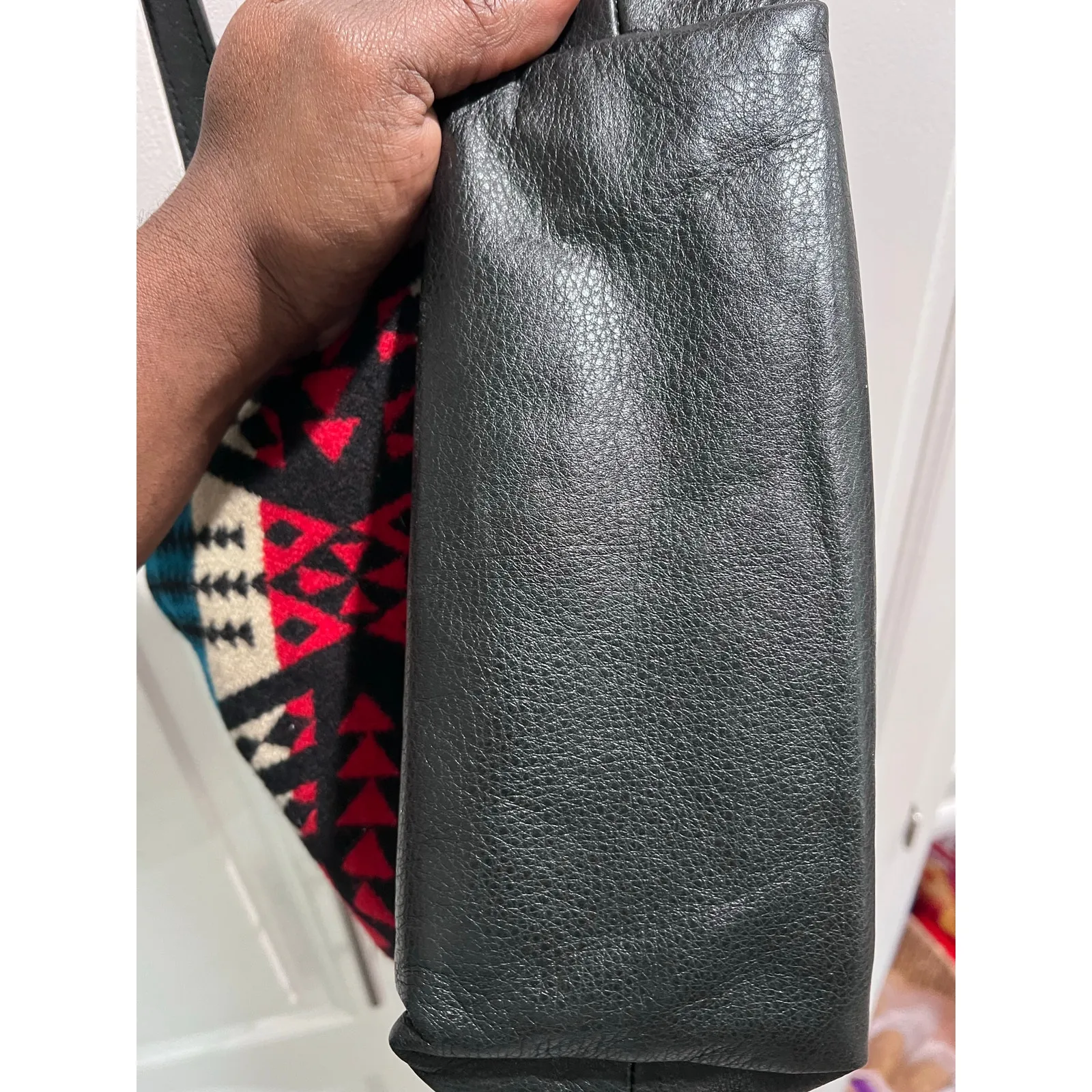 RAIS CASE Wool Crossbody Bag Made in USA Pendleton Style Leather Strap Southwest - Image 13