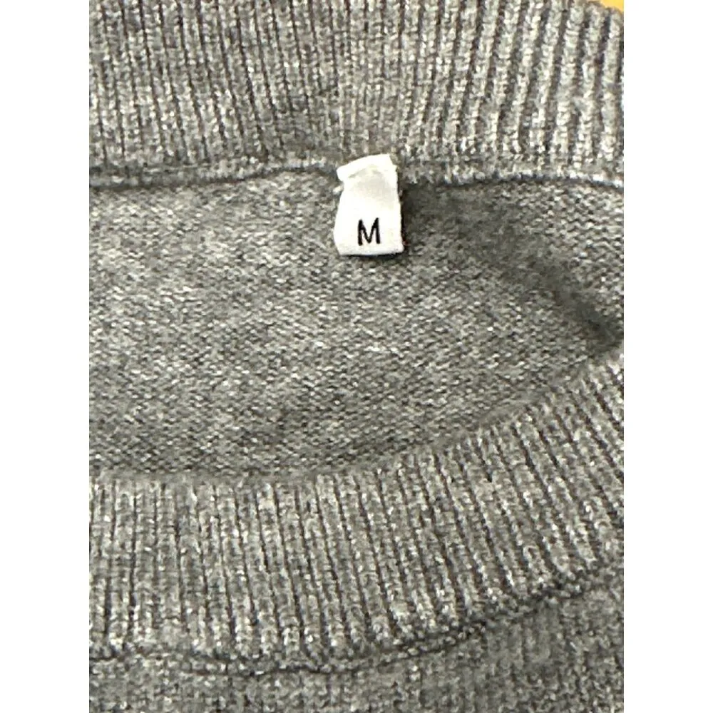 CCC Gray Leopard Print Sleeve Sweatshirt Size Medium Polyester Cotton Blend - Image 5