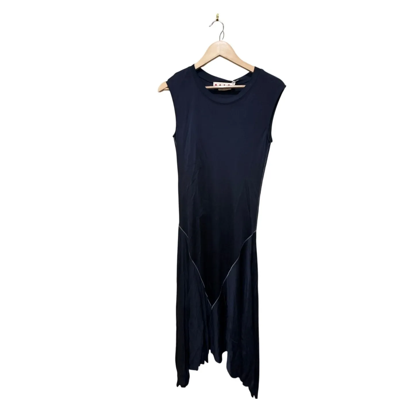 MARNI FLUID JERSEY MIDI DRESSES‎ Size 2 New with Tags Blue - Image 5