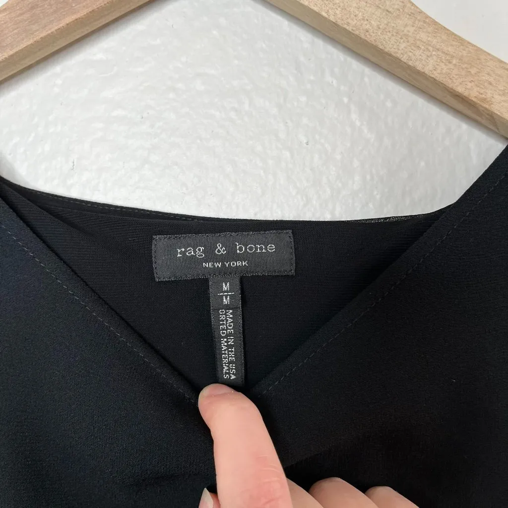 Rag & Bone Black Sleeveless blouse Layered Asymmetrical Hem Top M - Image 4