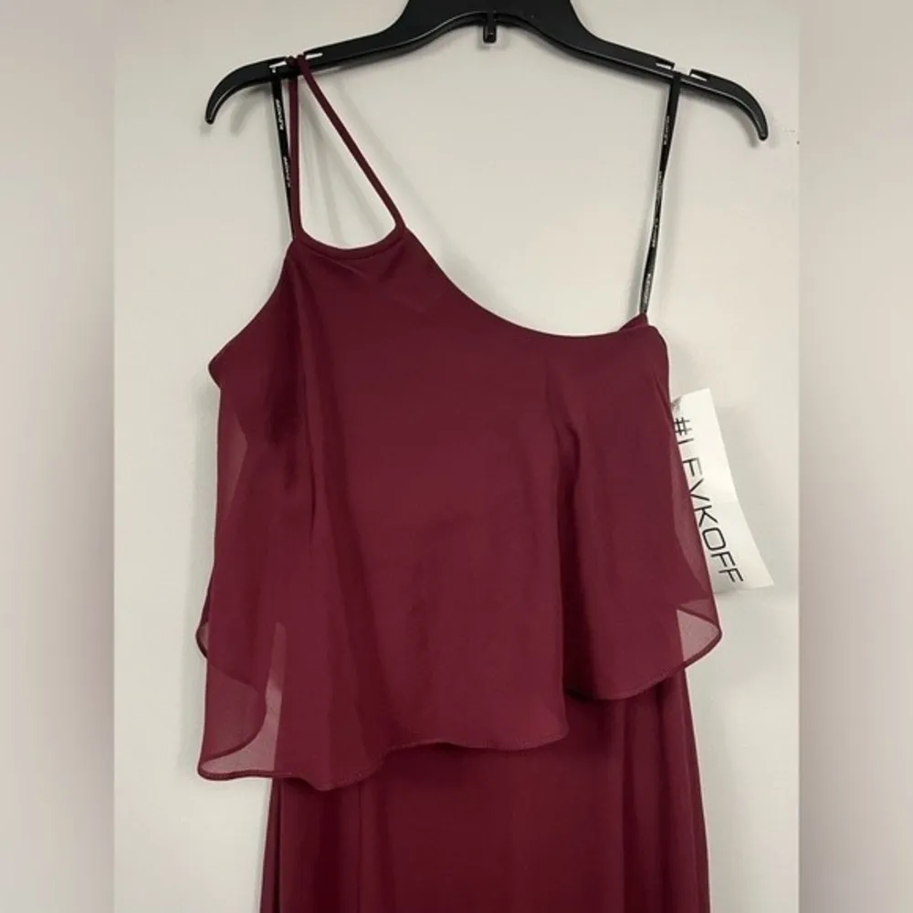 NWT Bill Levkoff Bridesmaid Dress Style 7006 in The Color Wine Size 2 - Image 6