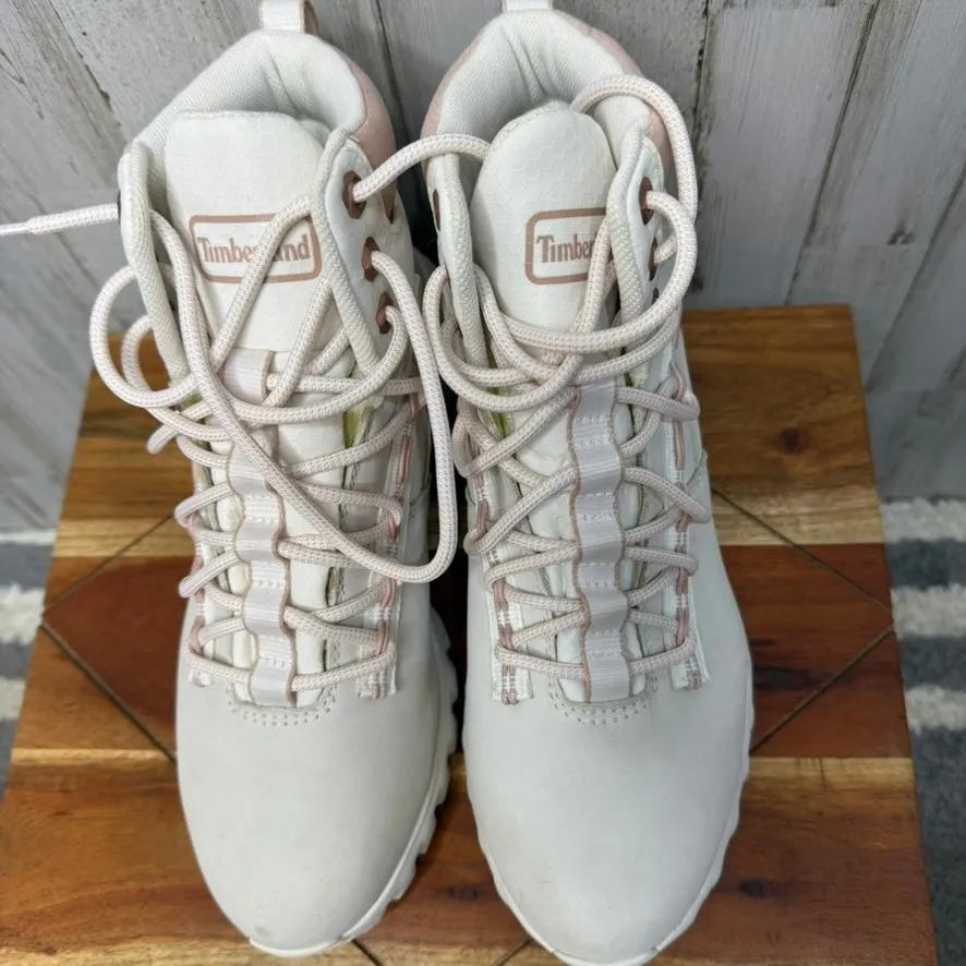NEW Timberland Women's GreenStride Edge‎ Waterproof Ankle Boots White Size 9.5 - Image 5