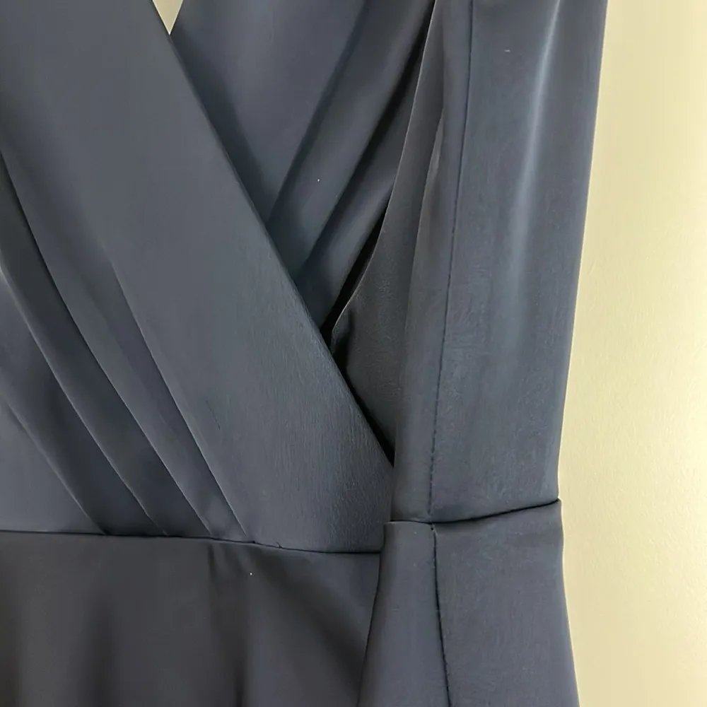 J. Crew Size 2 Navy Blue V-Neck Sleeveless Cocktail Dress - Image 4