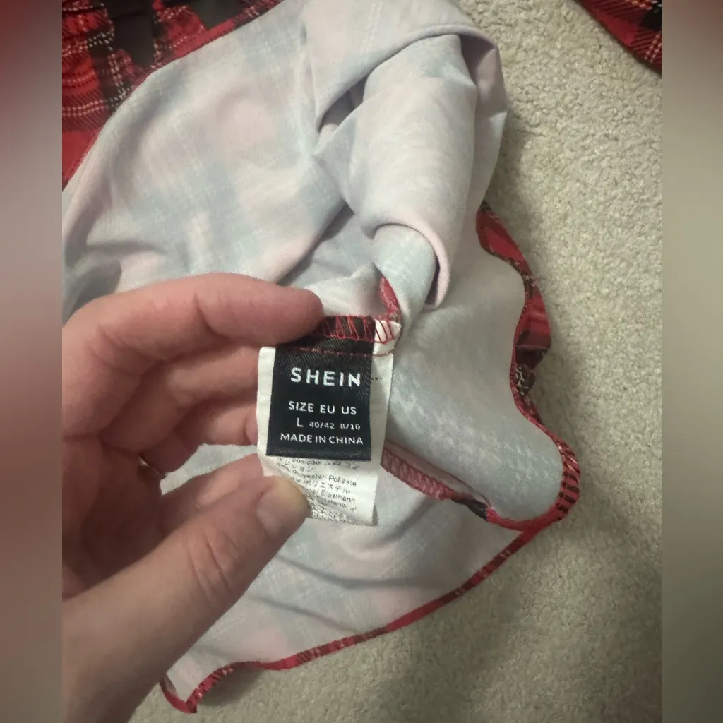 Red Plaid Dress with Bows - Image 4