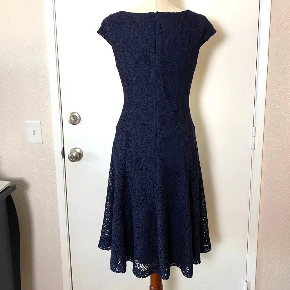 Anne Klein Navy Lace Dress - Image 2