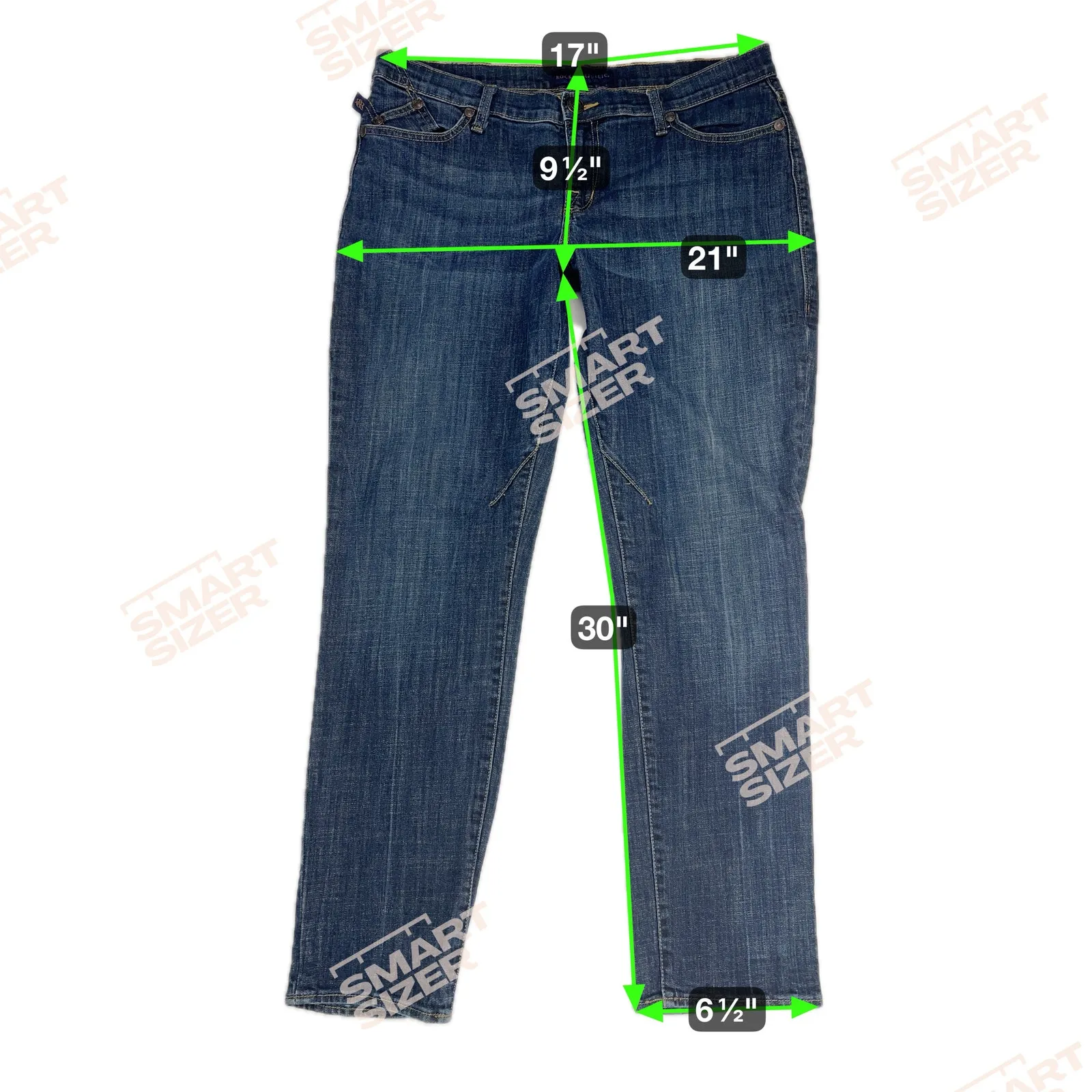 Rock & Republic Emo Jeans Slender Boyfriend Mid Rise Medium Wash Size 14 - Image 3