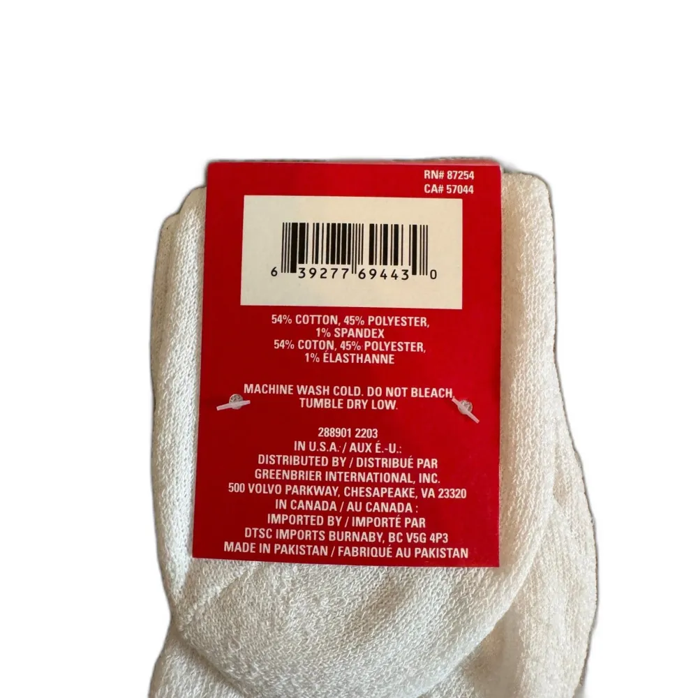 Women's Diabetic Comfort Quarter White Socks Extra Wide Top Cushioned Size 5 - Image 4