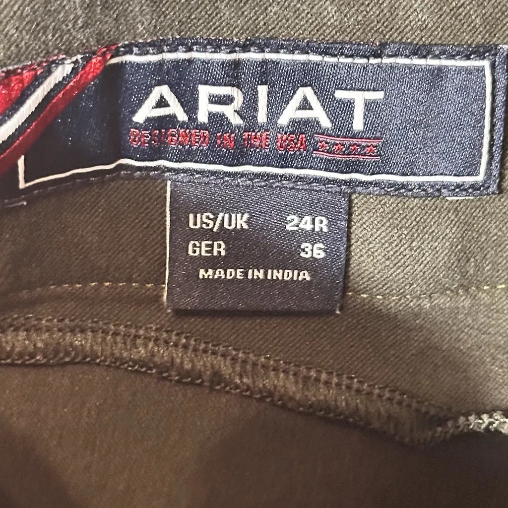 Ariat Breeches Heritage Riding Pants Womens 24R (27x24) Outdoor Equestrian Green - Image 5