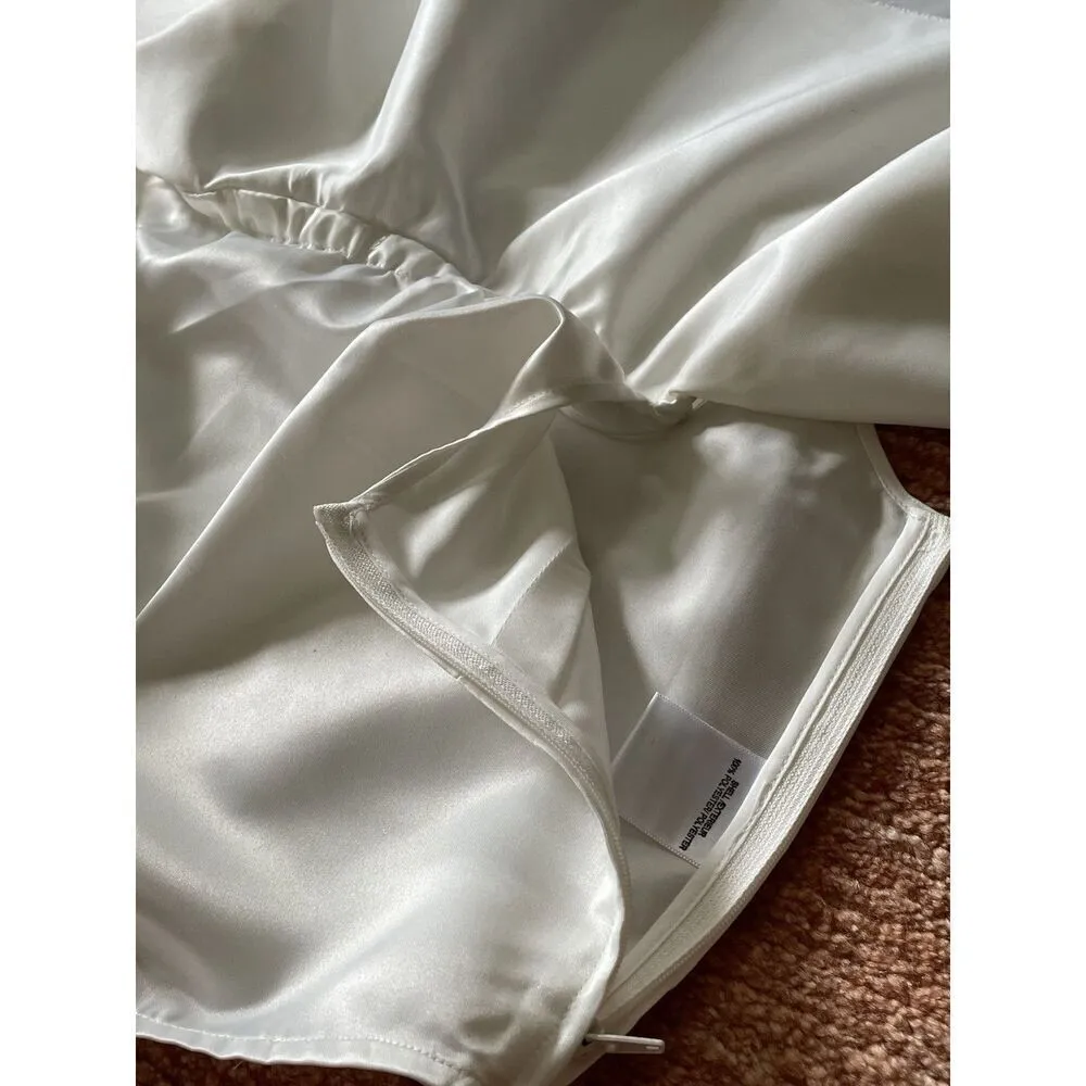 Women's Top BELLE BADGLEY MISCHKA  Off Shoulder Nance White Color Size 4/36 - Image 5