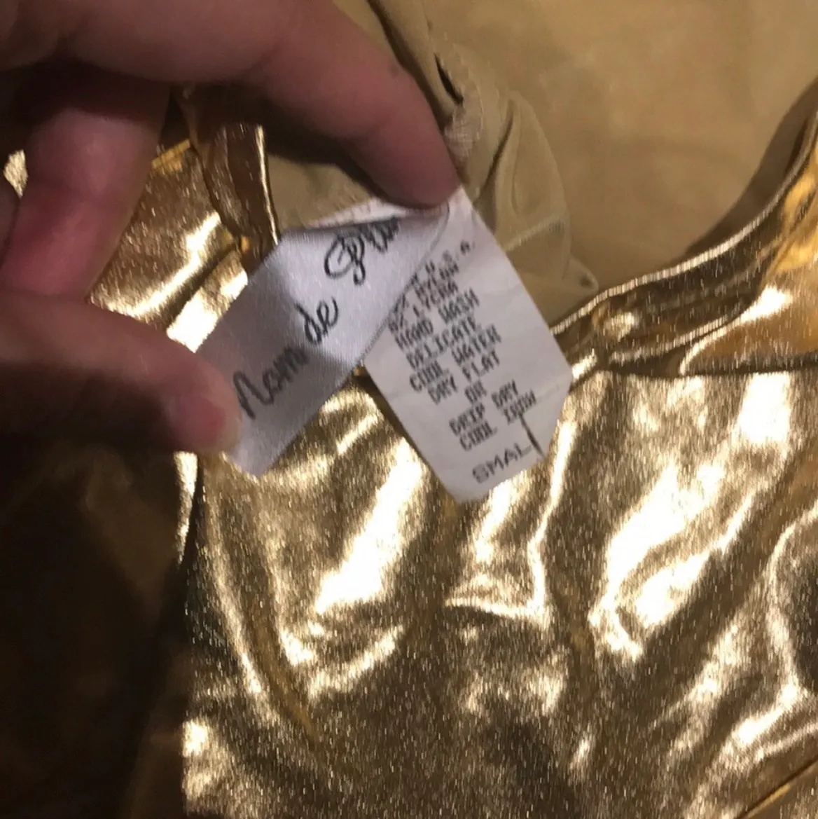 Y2k All Nom De Plume Backless Bodycon Lame Shiny Metallic Crisscross Straps Mini - Image 4