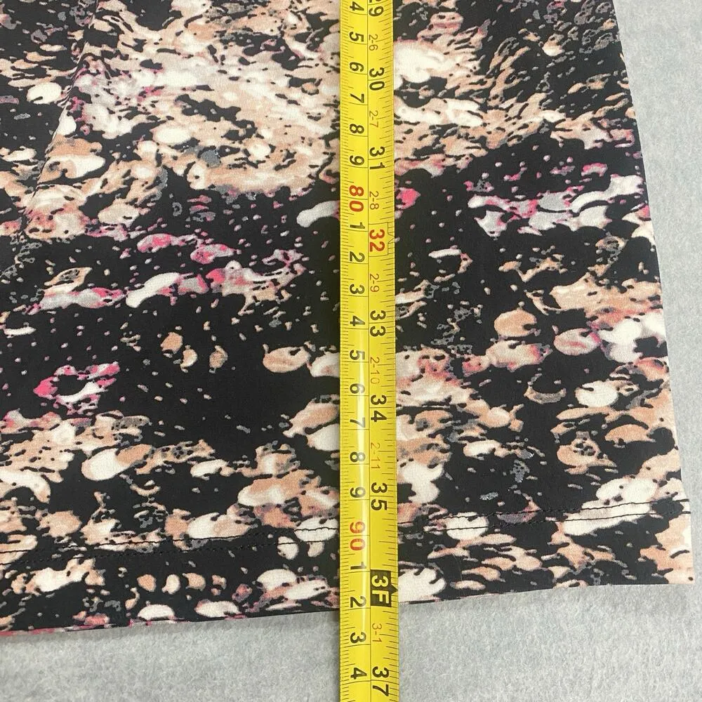 Calvin Klein Dress Sz 2 Black Multicolor Paint Splatter Artsy Graphic Casual - Image 11