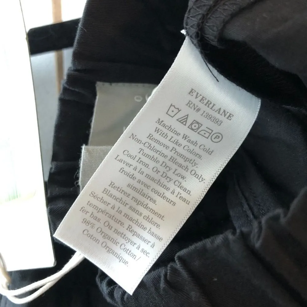 Everlane The Easy Pant Black Pockets Organic Cotton Pull On Size 0 - Image 9