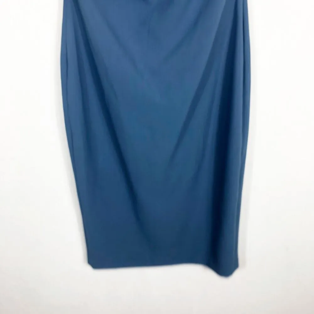 Likely Driggs Strapless Cocktail Dress Size 8 Knee Length One Shoulder Blue - Image 10