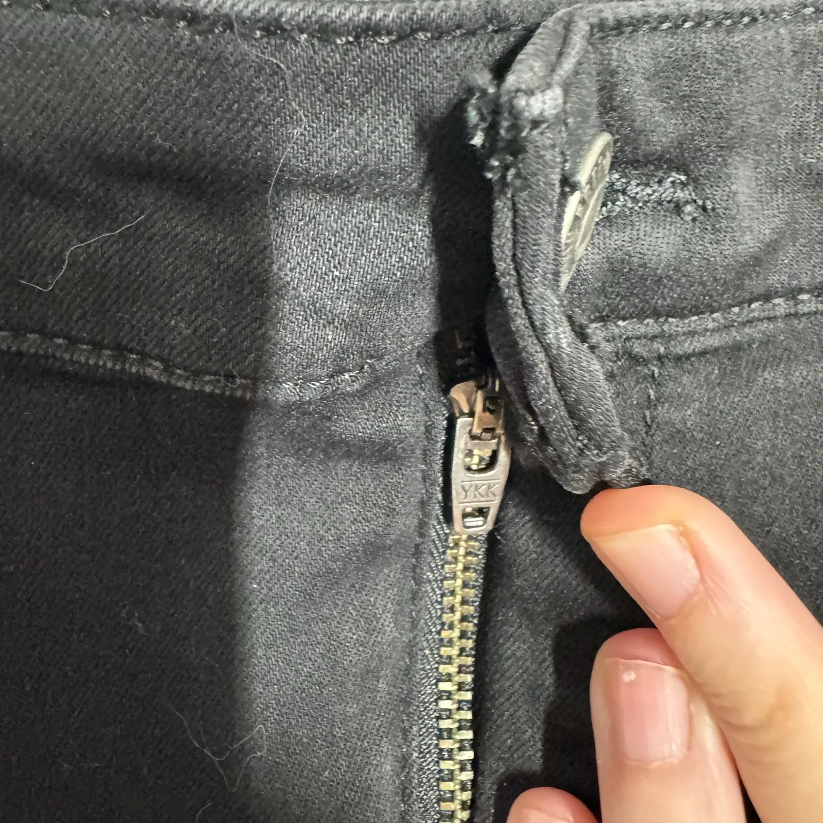 Free People We the Free Flared Jean Women 26 Black Western Dark Boho Country Y2K - Image 5