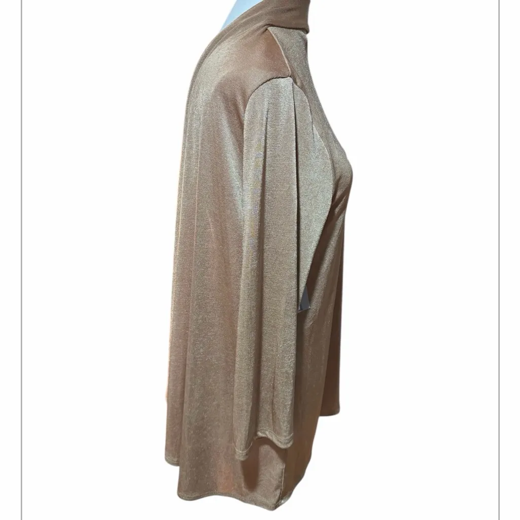Kasper NWT Gold Shimmer Open Front
Waterfall Cardigan - Image 2