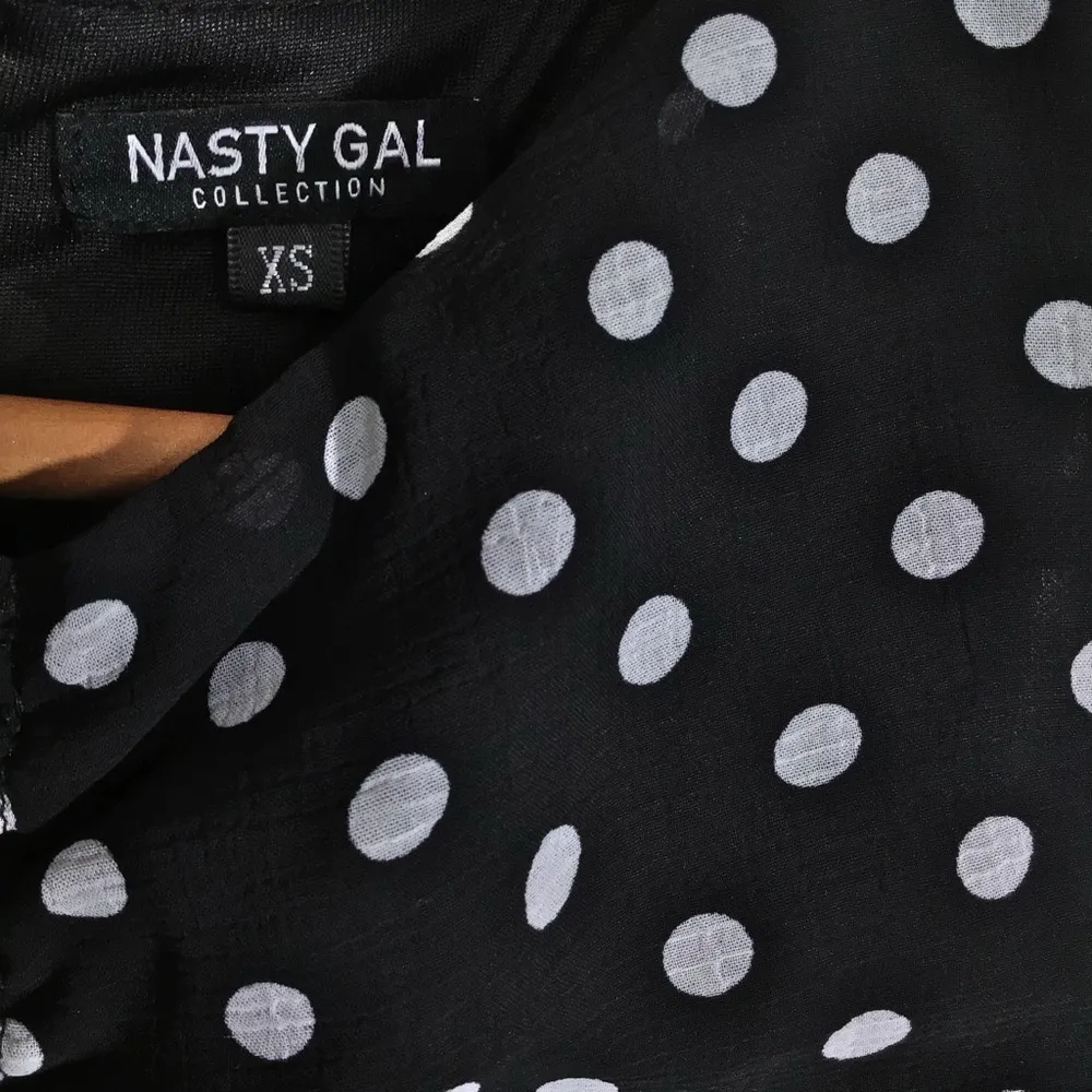 Nasty Girl Collection Black & W Polka Dot Cutout & Coldshoulder Mini Dress - Image 15