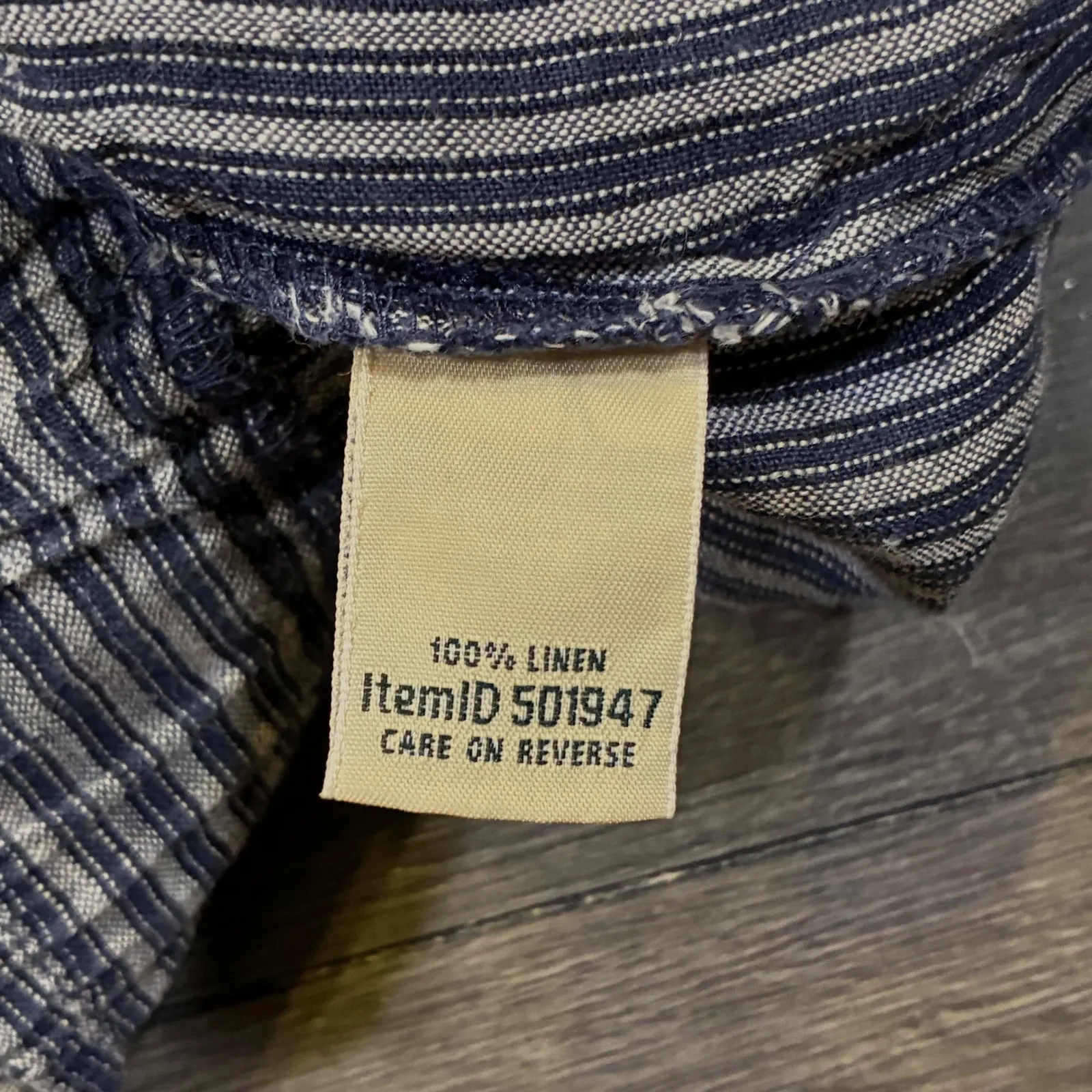 L.L.Bean Favorite Fit Linen Striped Cropped Pants Women's Size‎ 10 Petite - Image 5