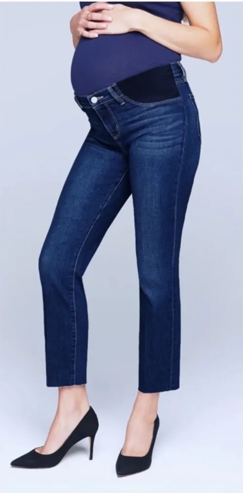 New L'agence Sada High Rise Cropped Slim Maternity Jean In Byers Size 25 - Image 1