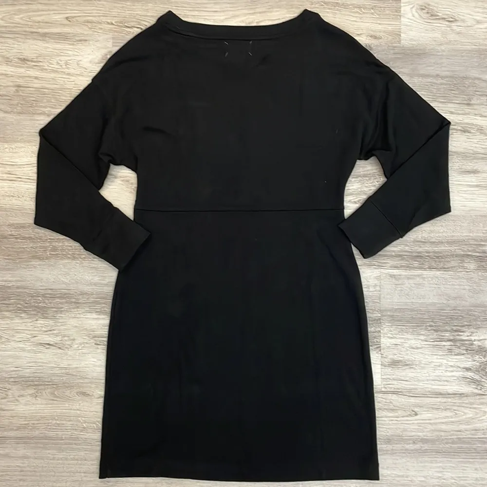 NWT -  Black Long Sleeve Scoop Neck Sweatshirt Dress Size Small - Image 5