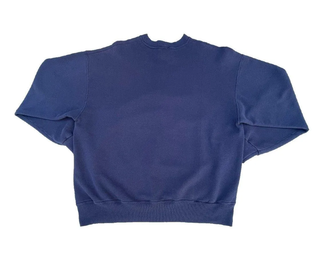 Vintage Mickey Mouse Skiing Navy Blue Graphic Crewneck Sweater - Image 2