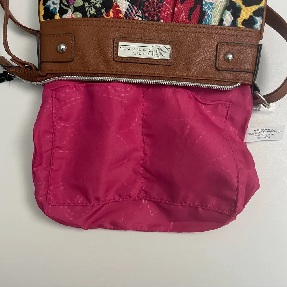 Lily Bloom Purse Crossbody Patchwork Floral Boho Bohemian Art To Wear Small - Image 15