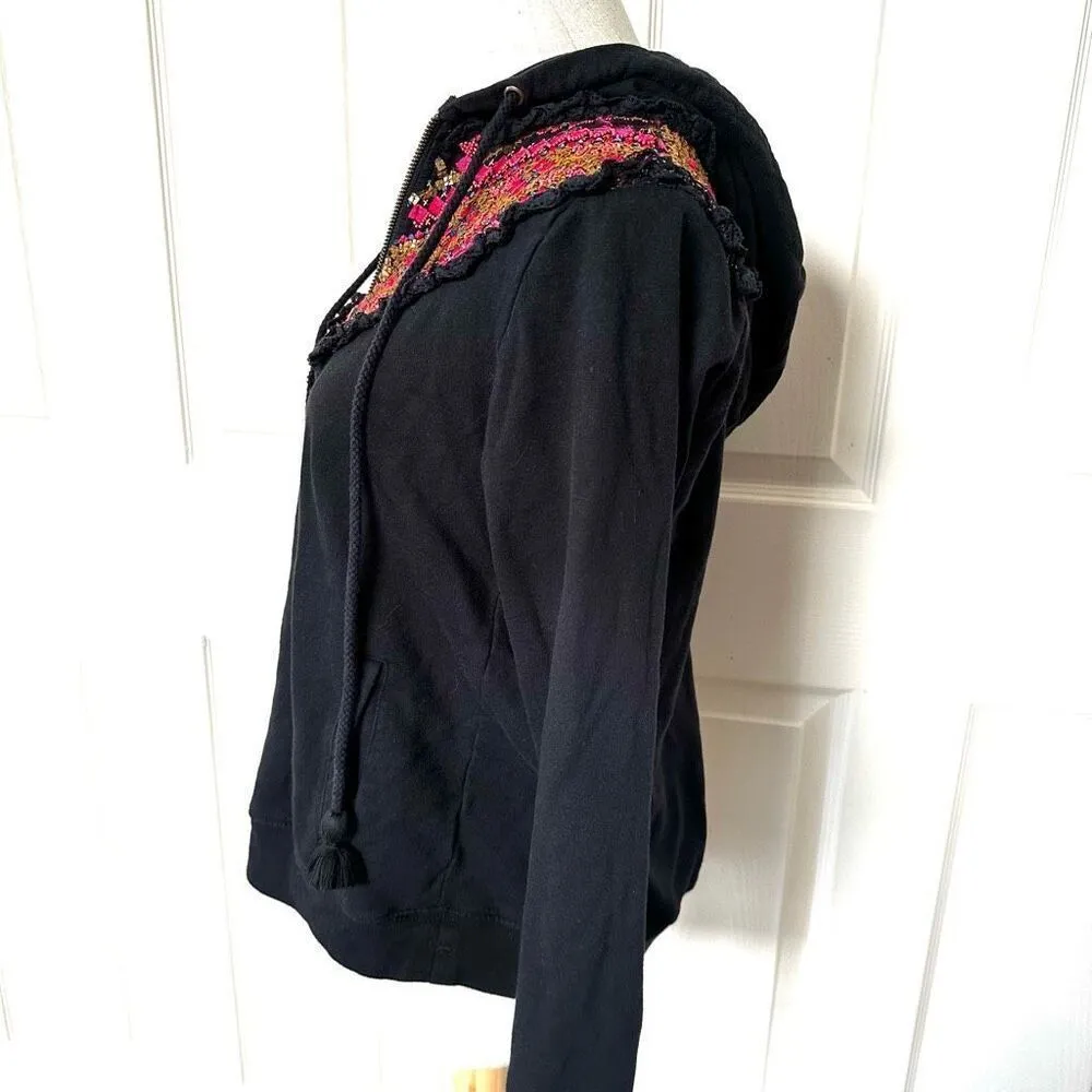 Anthropologie Akemi and Kin Embroidered Black  Jacket - Image 8