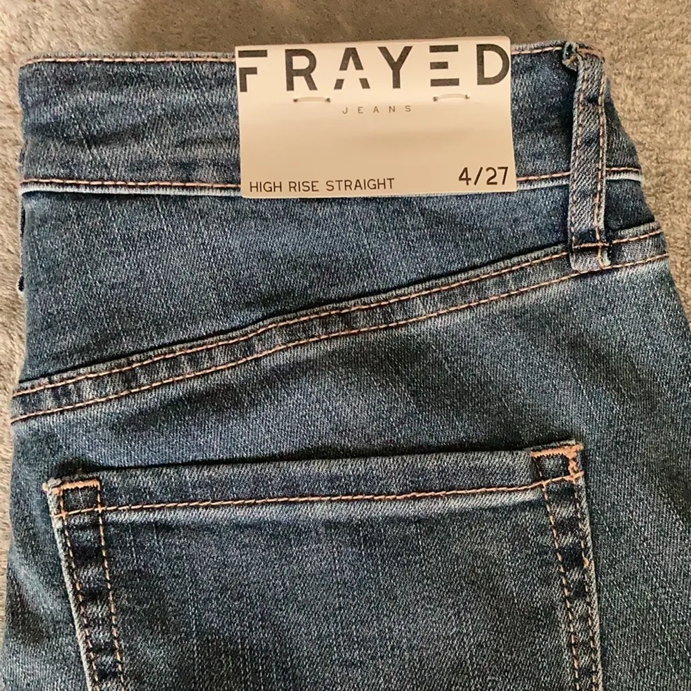 FRAYED Jeans Women’s Size 4 / 27 Frayed High Rise Straight Leg Jeans Blue - Image 7