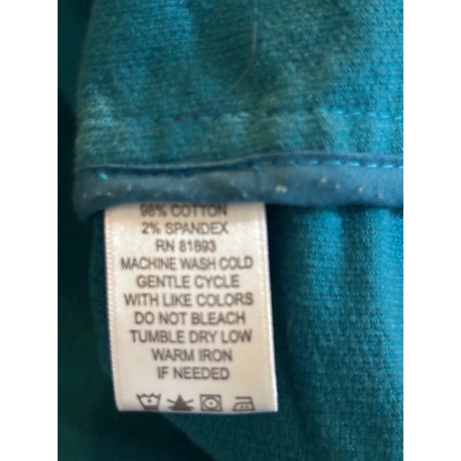 Womens Teal Corduroy Button Front Vest Size Medium Blue Size L - Image 5
