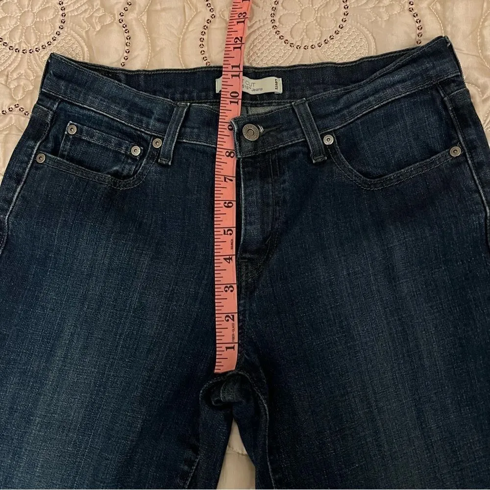 Levi’s 515 Boot Cut Dark Wash Denim Jeans Size 8 - Image 9