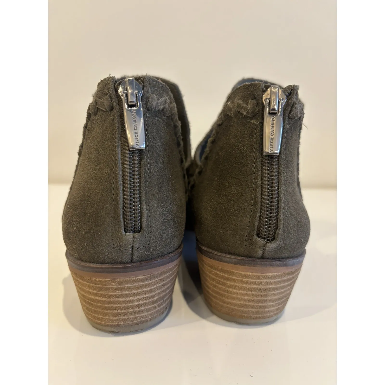 Vince Camuto Women’s Suede Brown Palmina Bootie Size 10W - Image 7