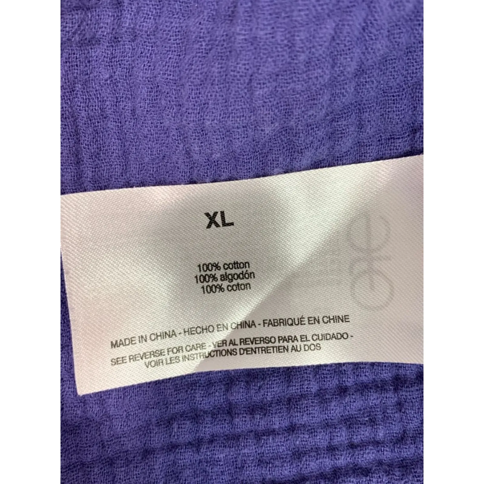 Size XL Jessica Simpson Womens Button Up Purple Textured Shirt - Image 9