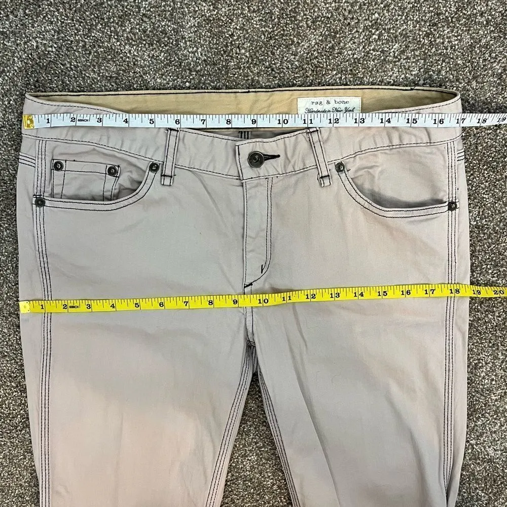 Rag & Bone Khaki Grey Skinny Jeans - Image 8