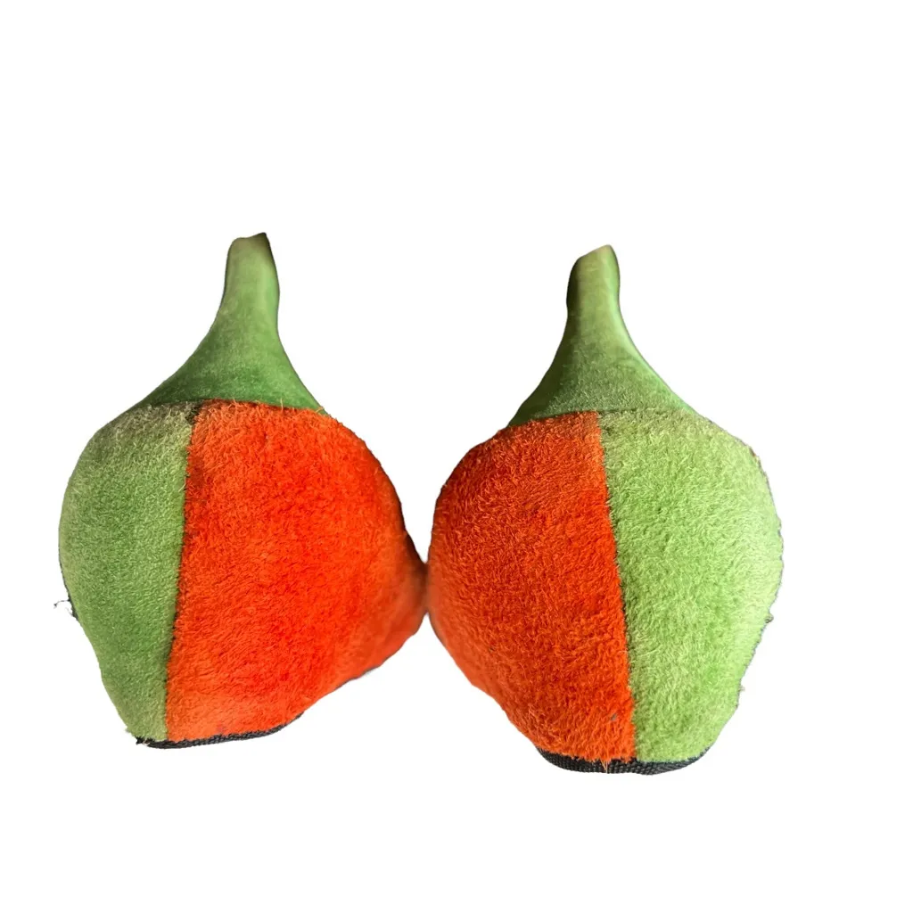 Vintage Rush Hour Color‎ Block Suede Heels Orange Size 6.5 - Image 4