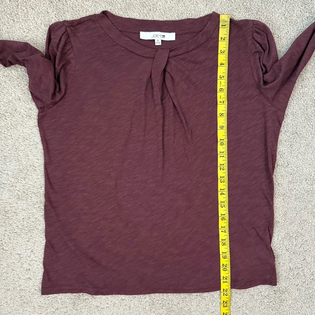 Joe’s‎ Jeans Twist Neck Long Sleeve Top Vineyard Wine Red M - Image 8