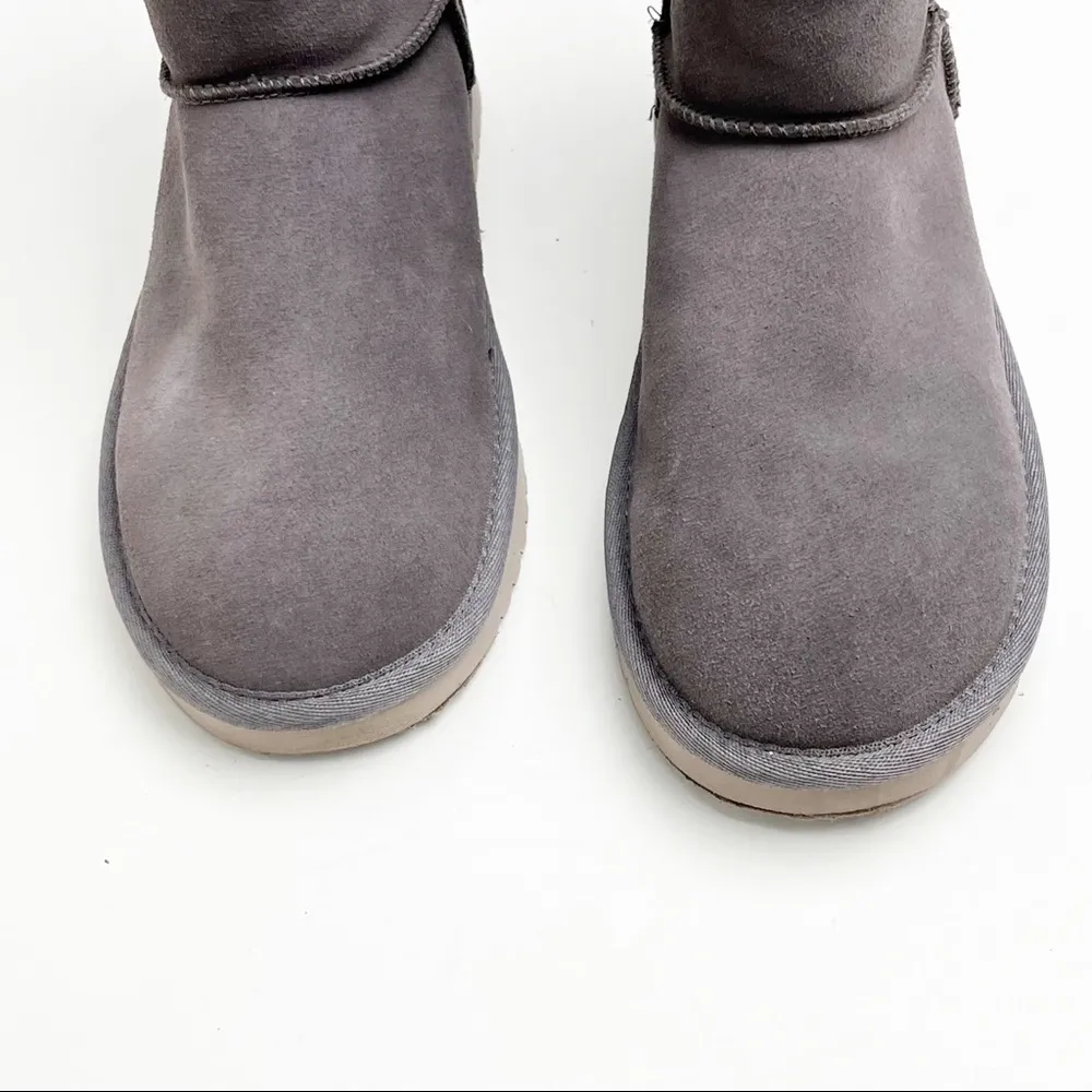 KOOLABURRA BY UGG Grey Sheepskin Suede Faux Fur Lined Lined Boots, Size 6 - Image 8