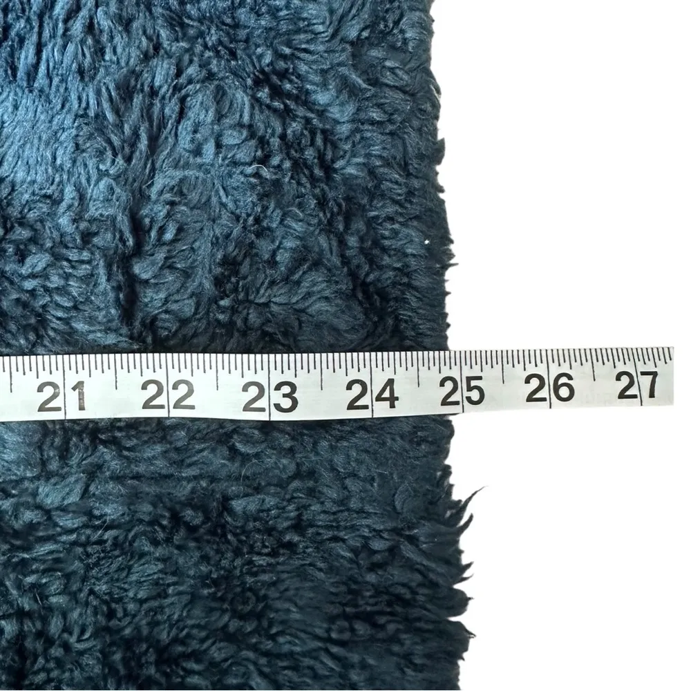 Fleece Sherpa Full Zip Navy Blue Jacket Women's Size Large - Image 6