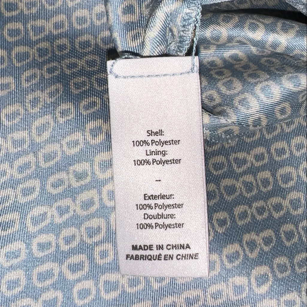 Cinq a Sept Long Sleeve Satin Shirt Dress Size 0 Blue - Image 10